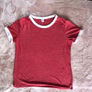Red and white t-shirt
